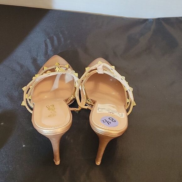 BRAND NEW ACATA DROOLOVER RIVET CASUAL BUCKLE STRAP FASHION POINTED TOE LOW HEEL - Picture 7 of 14